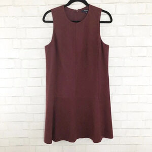 Madewell Maroon Wool Blend Sleeveless Dress Women's Size Small